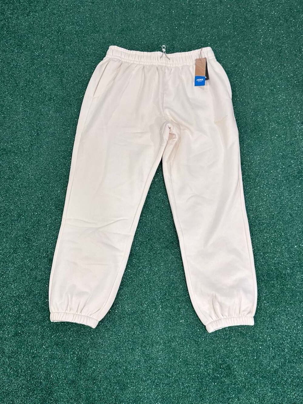 HOKA Essential Jogger Pants Ivory Eggnog Medium NWT